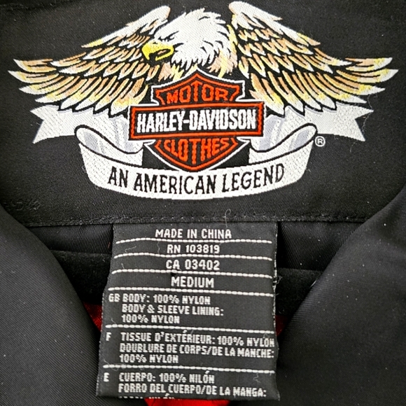 Harley-Davidson Women's Black Jacket with Studded Details Sz Medium - Picture 6 of 6